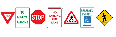 Parking lot signage installation service
